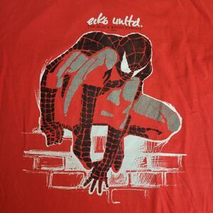 Vintage Spider Man Ecko‎ Unltd. Black Rhino Exhibit 1972 Shirt Marvel Medium Red